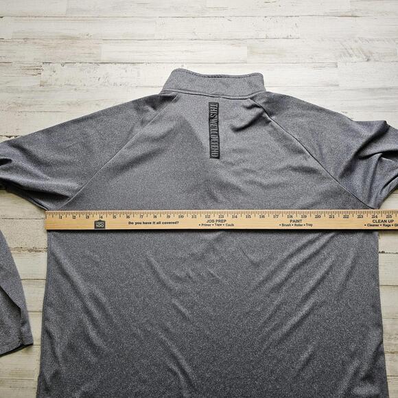 Grunt Style Mens XL Gray 1/4 Zip Lightweight Pullover This We'll Defend Logo - Picture 5 of 6